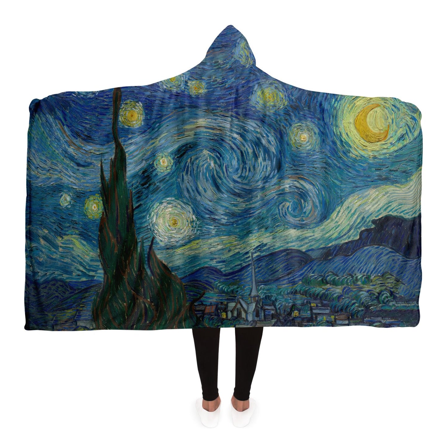 Van Gogh’s Starry Night, 1889 - Hooded Blanket