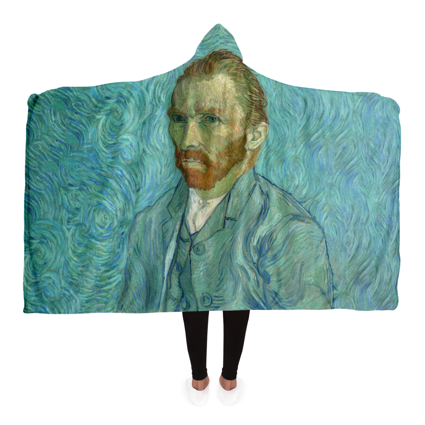 Van Gogh’s Self Portrait, 1889 - Hooded Blanket