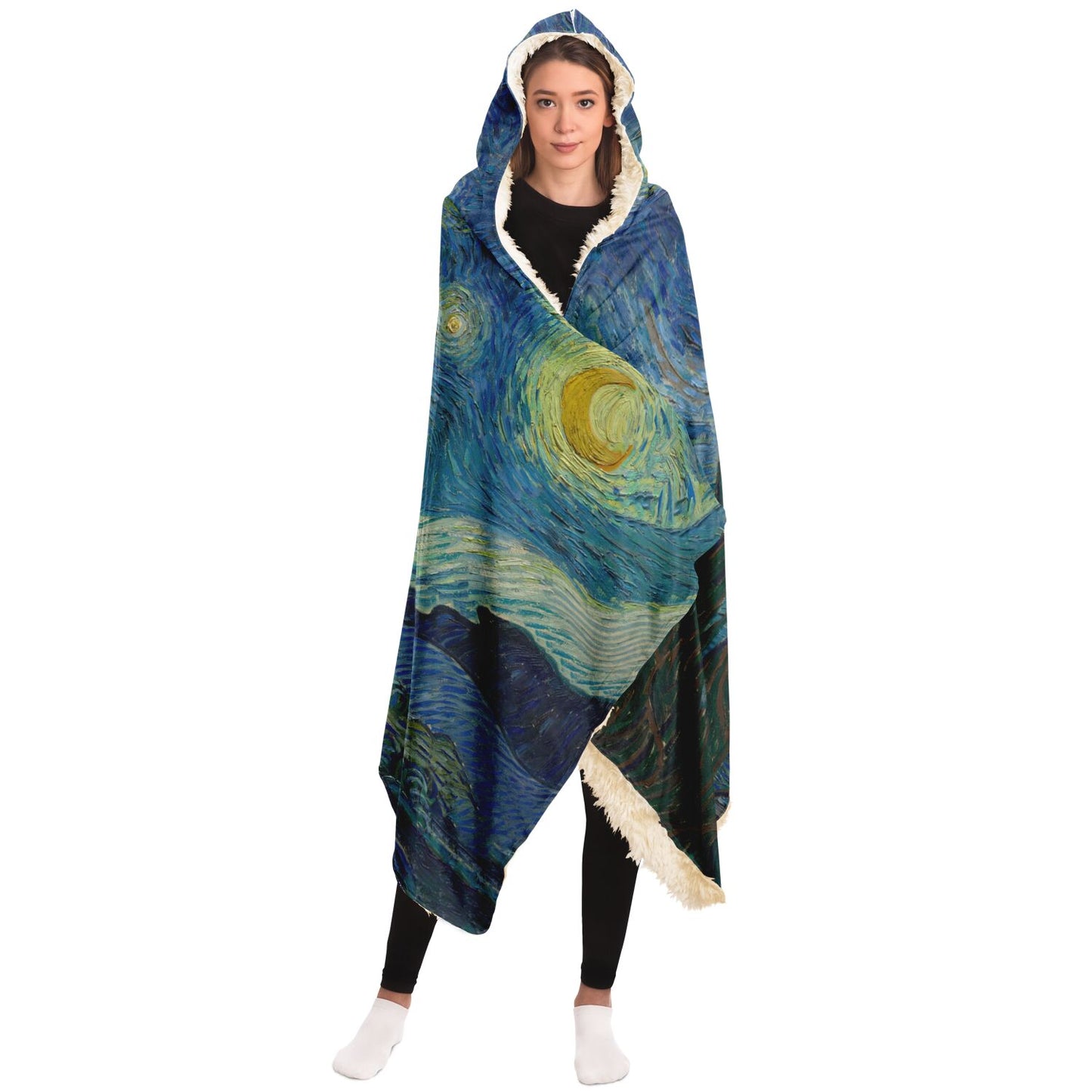 Van Gogh’s Starry Night, 1889 - Hooded Blanket