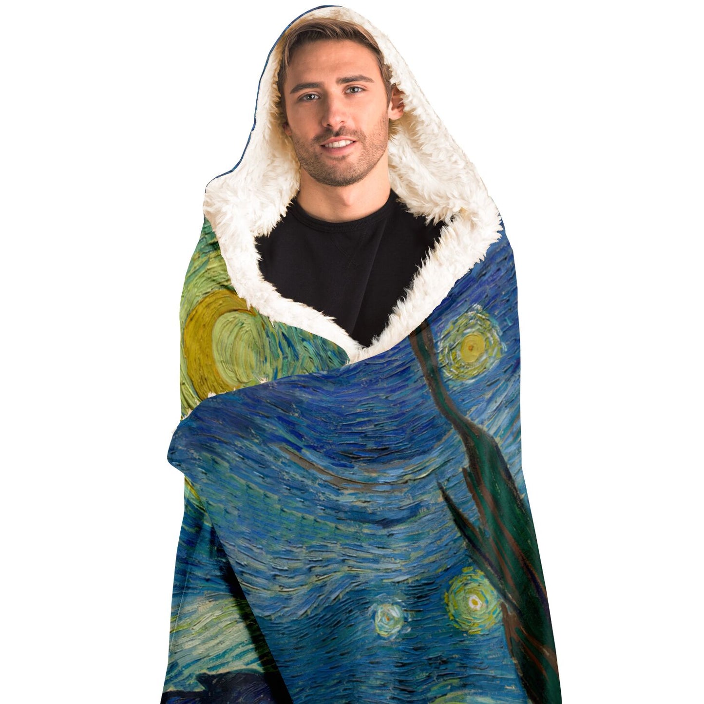 Van Gogh’s Starry Night, 1889 - Hooded Blanket